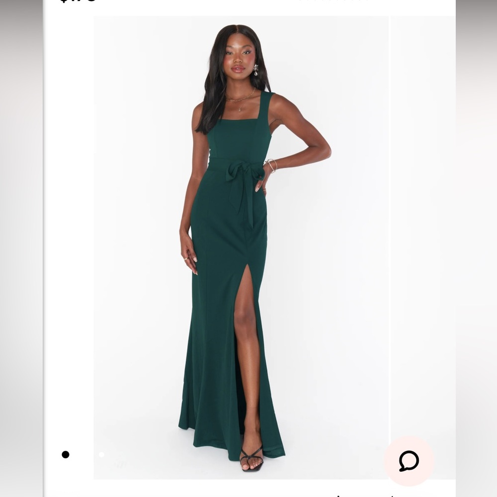 Show Me Your Mumu Paris gown in emerald green!
